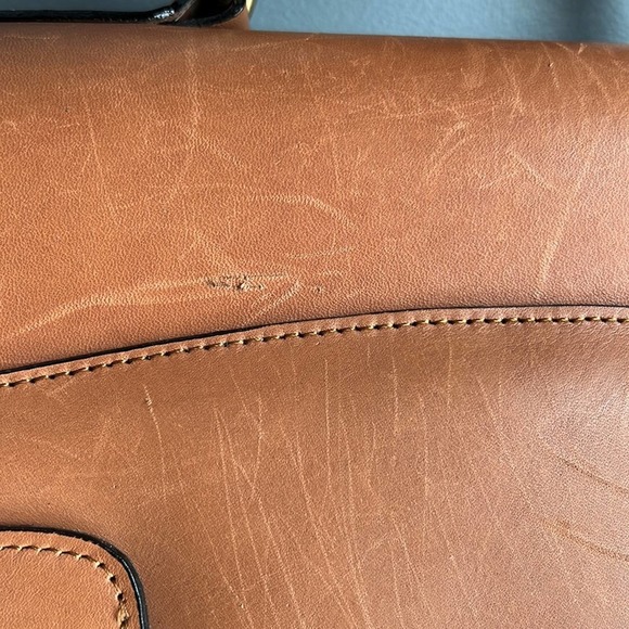 Rafael | Vintage Brown Leather Classic Briefcase Laptop Bag - Picture 12 of 15